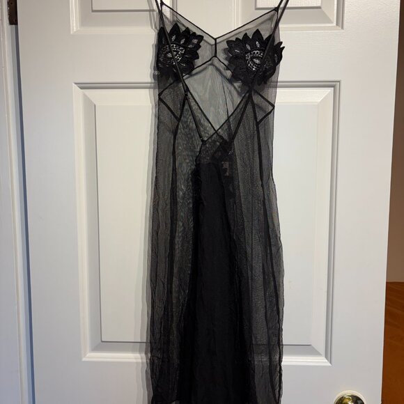 NWT - Victoria's Secret Lingerie Dress / Night Gown Black Mesh (Size S) - Picture 2 of 5